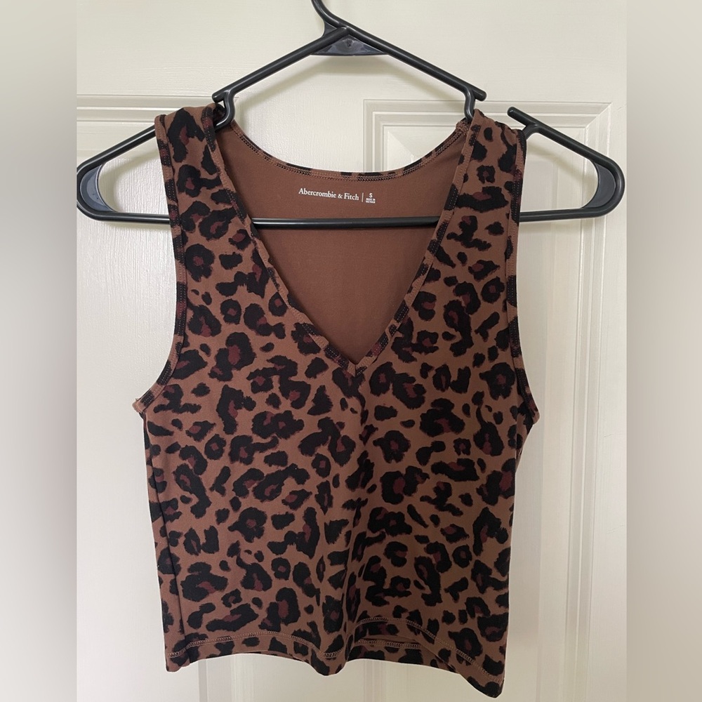 Abercrombie & Fitch Brown and Black Animal Print Tank